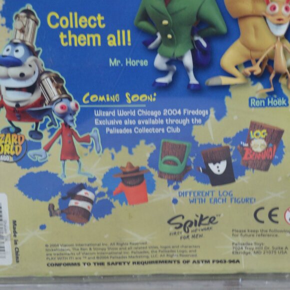 Ren and Stimpy Palisades Shaven Yak Figure Invisible Log Blammo 2004 BOX DAMAGE - Picture 15 of 16